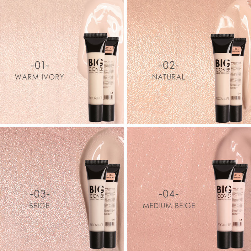FOCALLURE Full Cover Liquid Concealer Moisturizing Oil-control Waterproof Contour Primer Face Cream Makeup