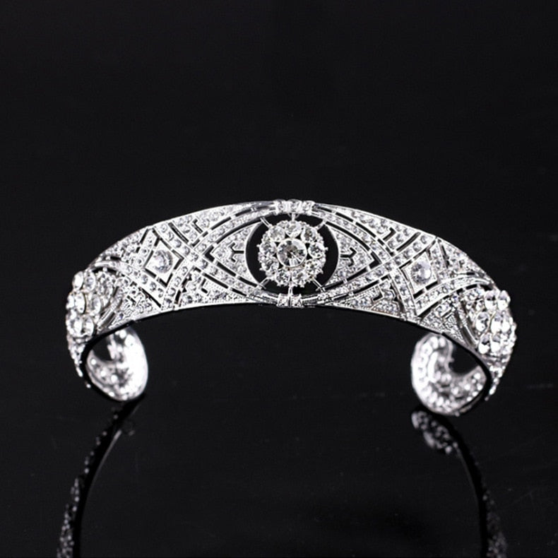 Luxury Austrian Rhinestone Meghan Princess Crown Crystal Bridal Tiaras Crown Diadem For Women Wedding Hair Accessories Jewelry