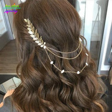 Load image into Gallery viewer, Summer Style Bohemia Leaves Head Crown  Chain And Leaves Hair Comb Wedding Hair Accessories Bijoux