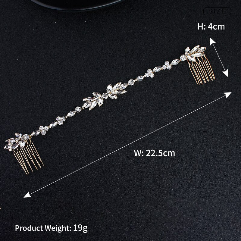 Miallo  Classic Wedding Long Hair Combs Austrian Crystal Bendable Bride Hair Jewelry Accessories Women Hairpins Hairpieces