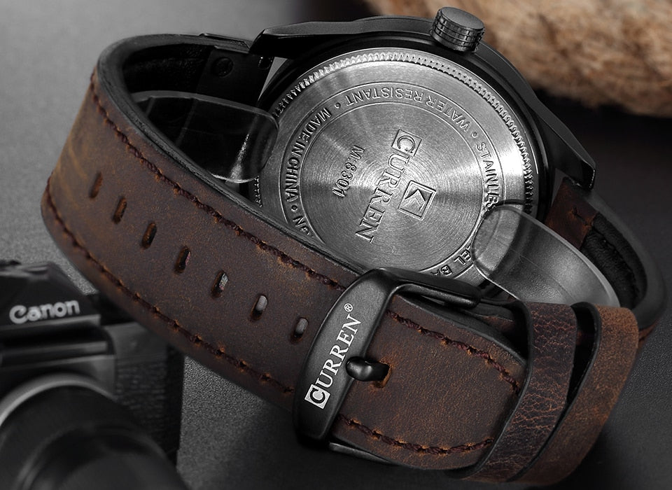 Luxury Watch Brand CURREN Men Military Sports Watches Men&#39;s Quartz Date Clock Man Casual Leather Wrist Watch Relogio Masculino