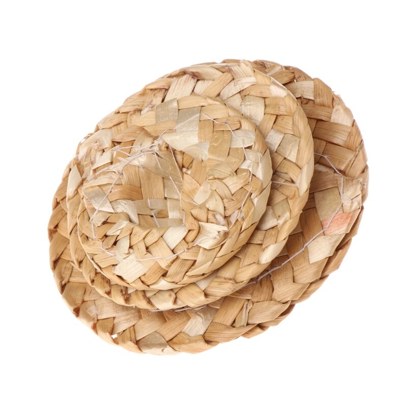 1PC Handmade Straw Woven Hat Adjustable For Parrot Birds Accessories Fashionable