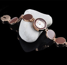 Load image into Gallery viewer, Women Watch Ladies Nobler Fashion Casual 5 Colors Wafer Design Round Dial Bracelet Watch Mujor Quartz Wristwatch Female Relojes