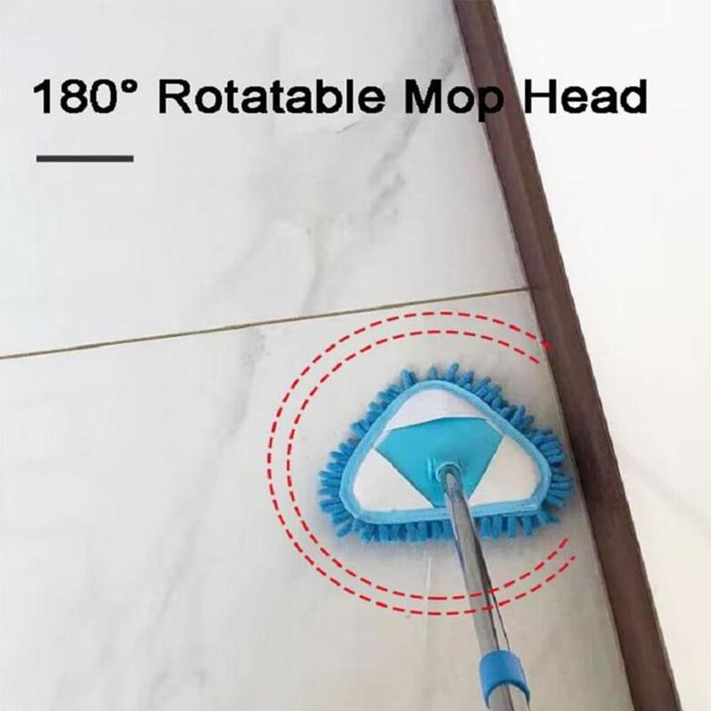 180 Degree Rotatable Adjustable Triangular Cleaning Mop Home Wall Ceiling Floor Cleaning Mop