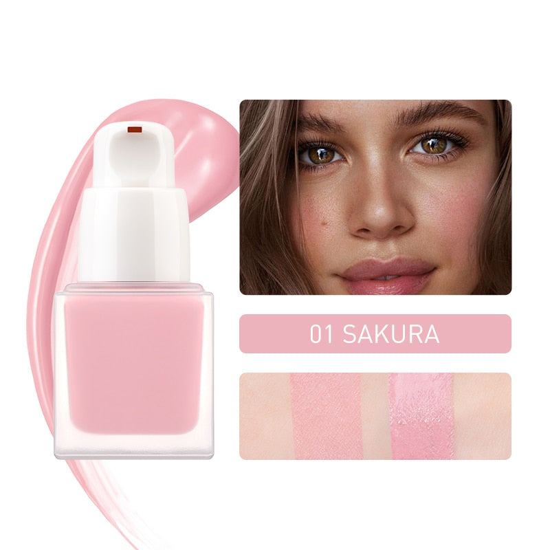 STAGENIUS Makeup Blusher for Face Oil-control Long-lasting 6 Colors Silky Natural Contour Liquid Cheek Blush