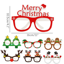 Load image into Gallery viewer, 9pcs Santa Claus Xmas Tree Elk Paper Glasses Frame Christmas Glasses Photo Prop Christmas decorations new year Navidad kids gift