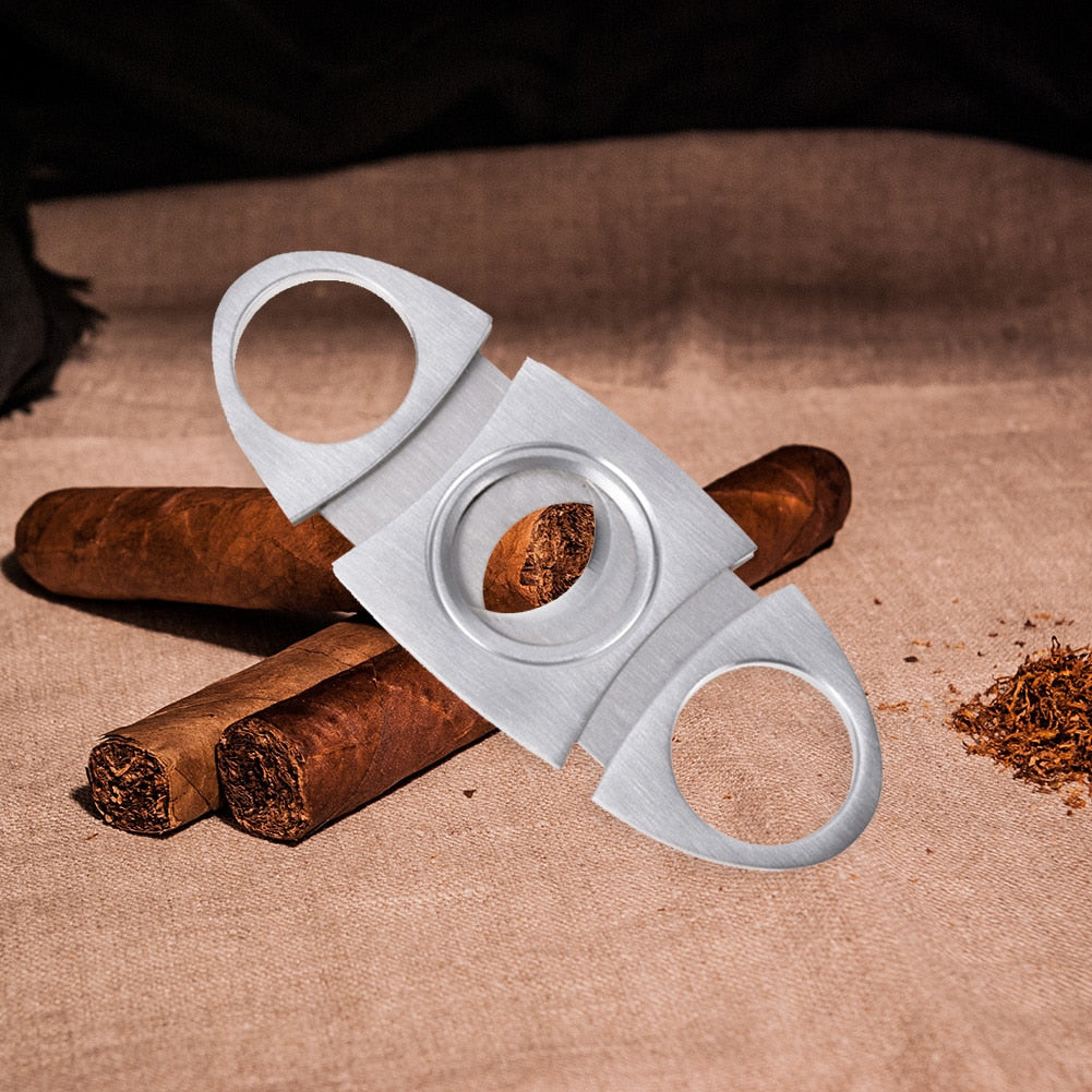 Cigar Cutter Brand New Stainless Steel Metal Classic Cigar Cutter Guillotine With Gift Box Christmas Cigar Scissors Gift