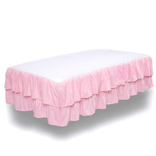 Load image into Gallery viewer, Two Layers Rufflled Bed Skirt Children Baby Crib Bed Skirt Baby Bed Cover Couvre Lit Home Bedding Bedspread Bedroom Bedsheet