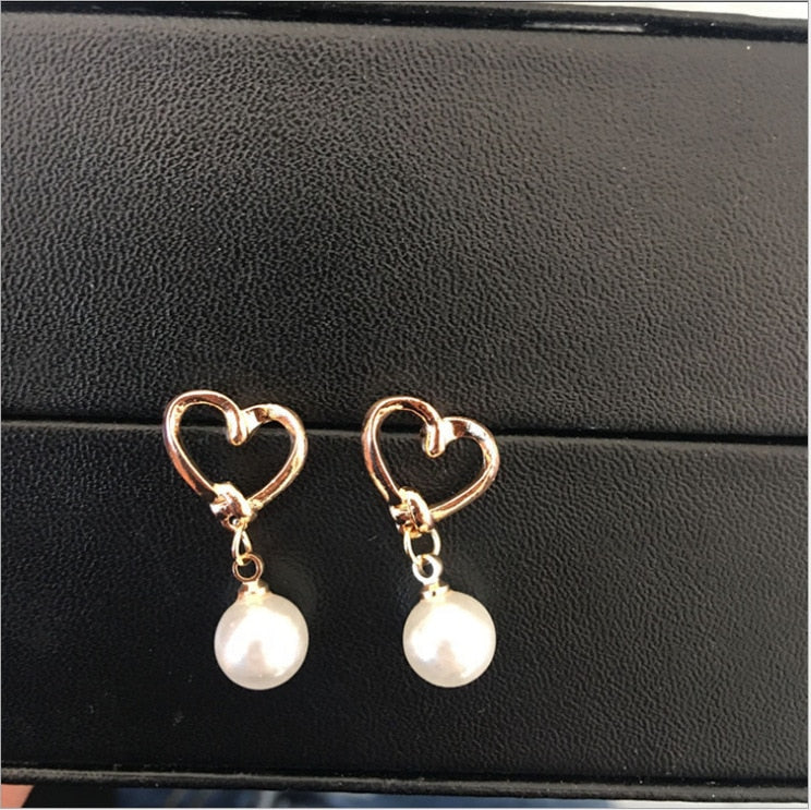 New Arrival Crystal Trendy Women Dangle Earrings Simple Fashion Elegant Pearl Earring Female Rhinestone Temperament Jewelry
