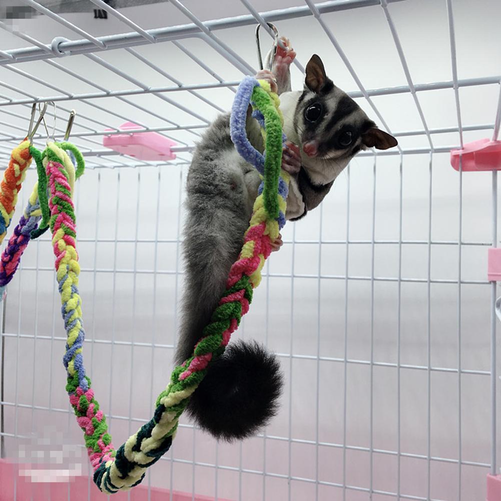 Climbing Cotton  Rope Toy For Hamster Sugar Glider Small Parrot Swing Hammock Pet Toy