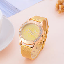 Load image into Gallery viewer, Ladies Luxury Gold Stainless Steel Mesh Quartz Watch 2021 Europe And The United States Latest Fashion Luxury Style Watch