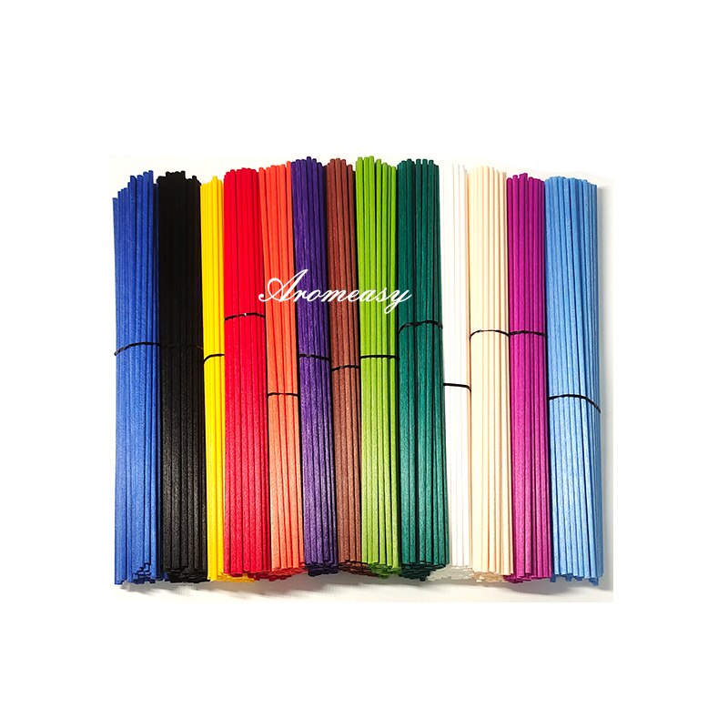 50pcs Colored Fiber Rattan Stick for Reed Diffuser Aroma Essential Oil Air Freshener Decorative For Home Fragrance