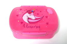 Load image into Gallery viewer, New Unicorn Lunch Box Food Grade PP Cartoon Student Kids Back to School Division Breathable Bento Boxes with Spoon