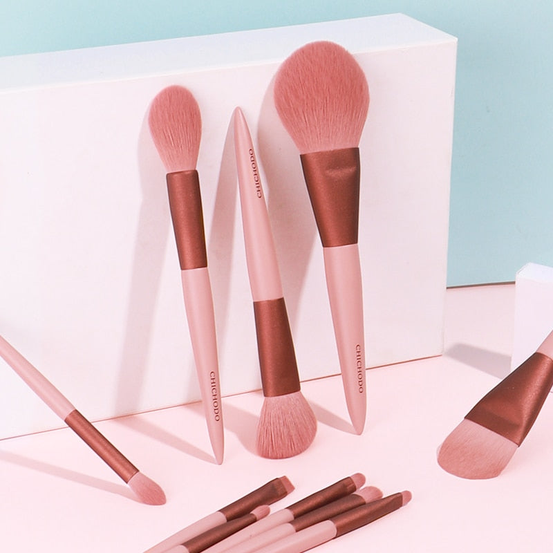 CHICHODO Makeup Brush-New Cherry Blossom Cosmestic Brushes Set-Soft Wool Fiber Hair-Make Up Tool&amp;Beauty Pens-For Beginer