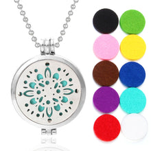 Load image into Gallery viewer, New Aromatherapy Jewelry Tree of Life Aroma Necklace Essential Oils Diffuser Necklace Locket Pendant Free with 10pcs Oil Pads