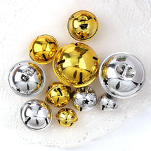 Load image into Gallery viewer, 25/30/35/40/50mm Jingle Bell Gold/Silver Christmas Tree Pendant Ornaments Decorations DIY Handmade Crafts Accessories