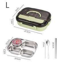 Load image into Gallery viewer, Stainless Steel Lunch Box For Kids Food Storage Insulated Lunch Container Japanese Snack Box Breakfast Bento Box With Soup Cup
