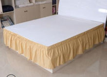 Load image into Gallery viewer, 3 Size Bed Skirt White Bed Shirts without Surface Elastic Band Single Queen King Easy On/Easy Off Bed skirt Bedding home textile