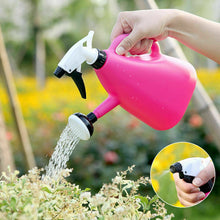 Load image into Gallery viewer, 2 In 1 Plastic Watering Can Indoor Garden Plants Pressure Spray Water Kettle Adjustable Sprayer 1L