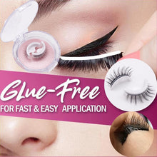 Load image into Gallery viewer, 1pair Self-adhesive False Eyelashes Glue Free Eyelash 3d Strip Reusable Lashes Extension 3 Seconds To Wear Faux Mink Eyelash