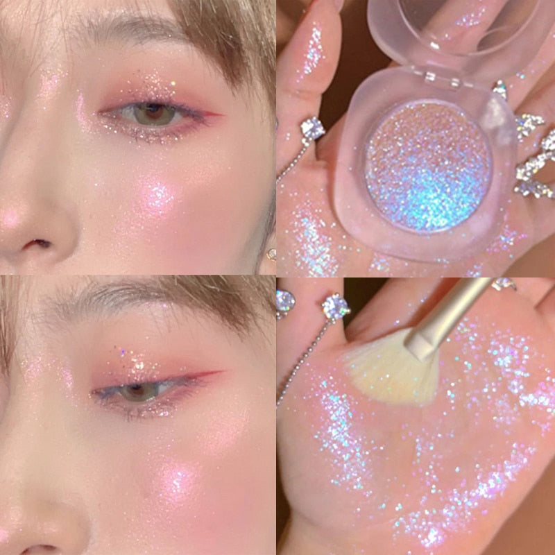 Diamond Glitter Mashed Potatoes Highlighter Diamond Highlighter Makeup Gel Face and Body Brighten Glitter Natural Contour Makeup
