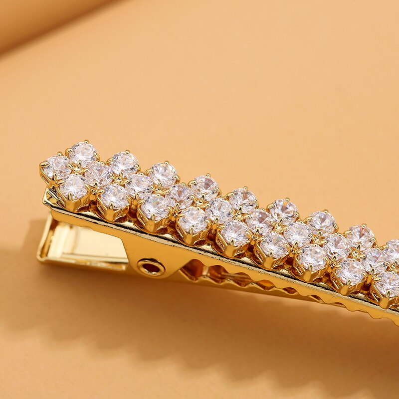 1 Pieces High Quality Shiny  Rhinestone Hairpins Cubic Zirconia Hairclips for Women Wedding Jewelry Korean Hair Accessories
