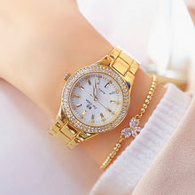 Load image into Gallery viewer, 2022 Gold Ladies Wrist Watches Dress Watch Women Crystal Diamond Watches Stainless Steel Silver Clock Women Montre Femme 2021
