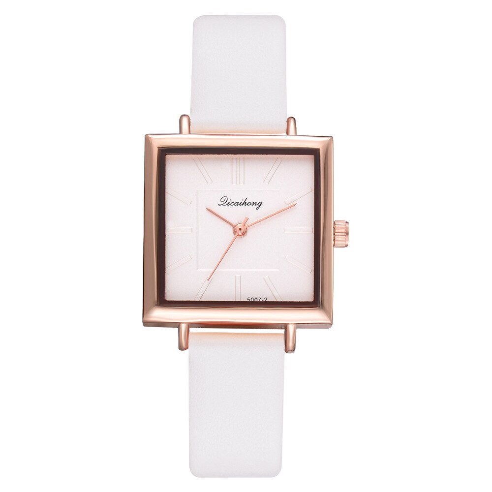 Women Watches Luxury Square Dial Rose Gold Fashion Simple Dress Wristwatch Causal Ladies Clock Gift For Girlfriend Reloj Mujer