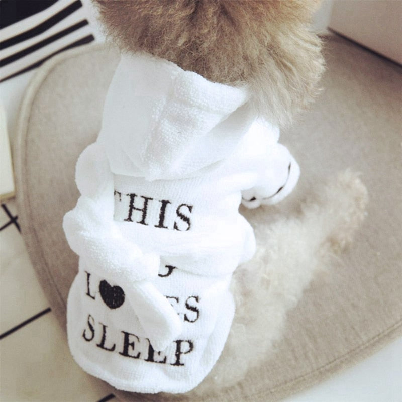Pet Dog Bathrob Dog Pajamas Sleeping Clothes Soft Pet Bath Drying Towel Clothes for For Puppy Dogs Cats Coat Pet Accessories