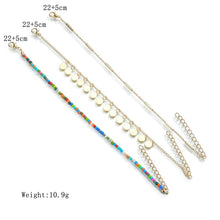 Load image into Gallery viewer, TOBILO 3PCS/Lot Bohemian Sequins Anklets For Women Fashion Gold Color Bracelet Anklet on the Leg Beach Foot Accessories
