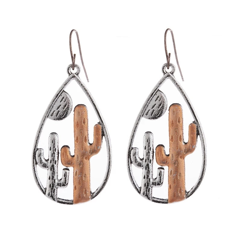 Bohemia Cute Cactus Drop Earrings For Women Earrings Fashion Dangle Earring Wedding Party Jewelry Accessories Female Arete