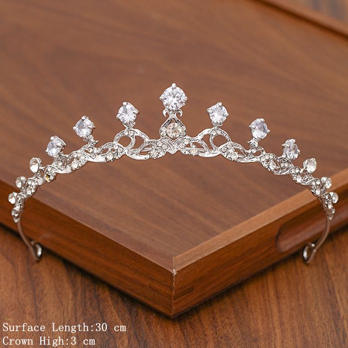 Bridal Tiara Hair Crown Wedding Hair Accessories For Women Silver Color Crown For Bridal Crowns And Tiara Women Accessories Gift