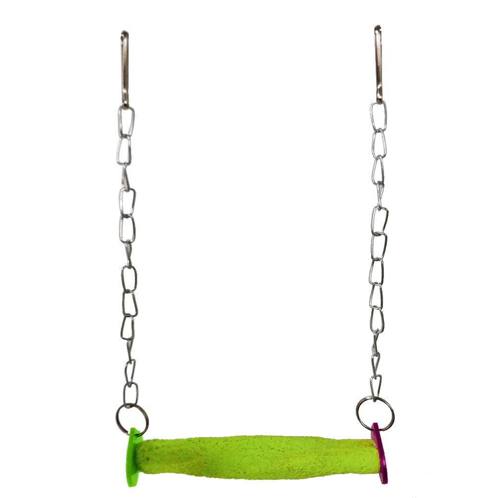 Bird Hanging Swing Toy Parrot Grinding Claws Standing Bar for Parakeet Cockatiel Finch Lovebird Budgie Conure (Random Color)