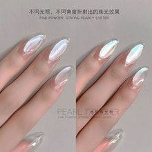 Load image into Gallery viewer, 1 Jar Fairy Glossy Ice White Fine Pearl Powder with Strong Pearly Luster Nail Art Dust Decorations Manicure DIY