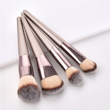Load image into Gallery viewer, 4/10Pcs Champagne Makeup Brushes Set For Cosmetic Foundation Powder Blush Eyeshadow Kabuki Blending Make Up Brush Beauty Tool