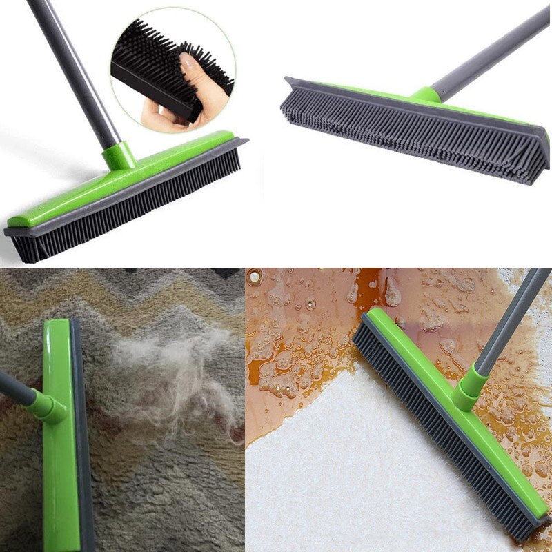 Multifunctional Telescopic Broom Magic Rubber Besom Cleaner Pet Hair Removal Brush Home Floor Dust Mop &amp; Carpet Sweeper