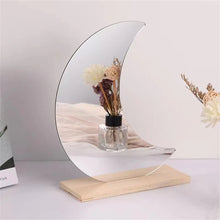 Load image into Gallery viewer, Makeup Mirror Ins Irregular Acrylic Decorative Mirror Wooden Base Cosmetic de maquillaje Beauty Tools Korean style