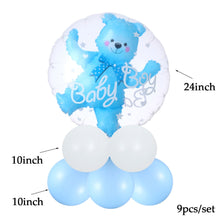 Load image into Gallery viewer, 4D Transparent Baby Boy Girl Blue Pink Bubble Balloon Bear Foil Balloons Kids Birthday Gender Reveal Baby Shower Decorations