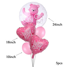 Load image into Gallery viewer, 4D Transparent Baby Boy Girl Blue Pink Bubble Balloon Bear Foil Balloons Kids Birthday Gender Reveal Baby Shower Decorations