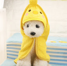 Load image into Gallery viewer, Cute Pet Dog Towel Soft Drying Bath Pet Towel For Dog Cat Hoodies Puppy Super Absorbent Bathrobes Cleaning Necessary supply