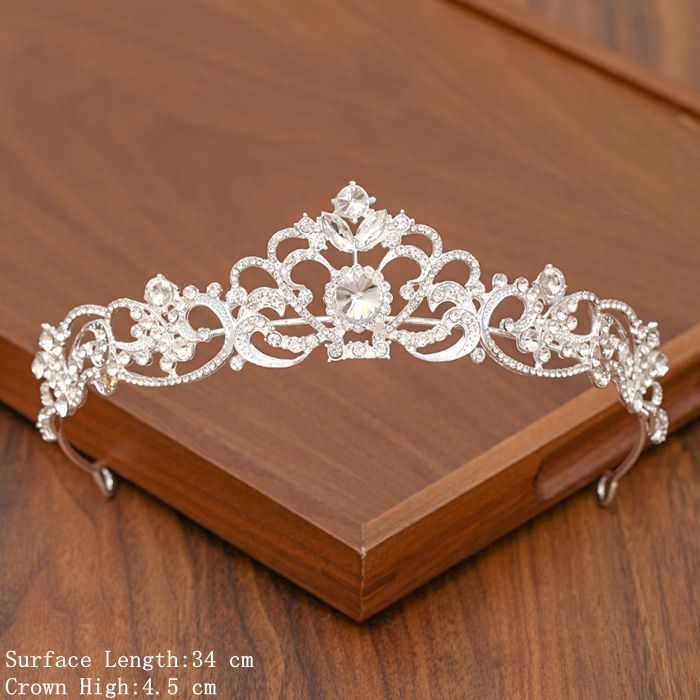 Bridal Tiara Hair Crown Wedding Hair Accessories For Women Silver Color Crown For Bridal Crowns And Tiara Women Accessories Gift