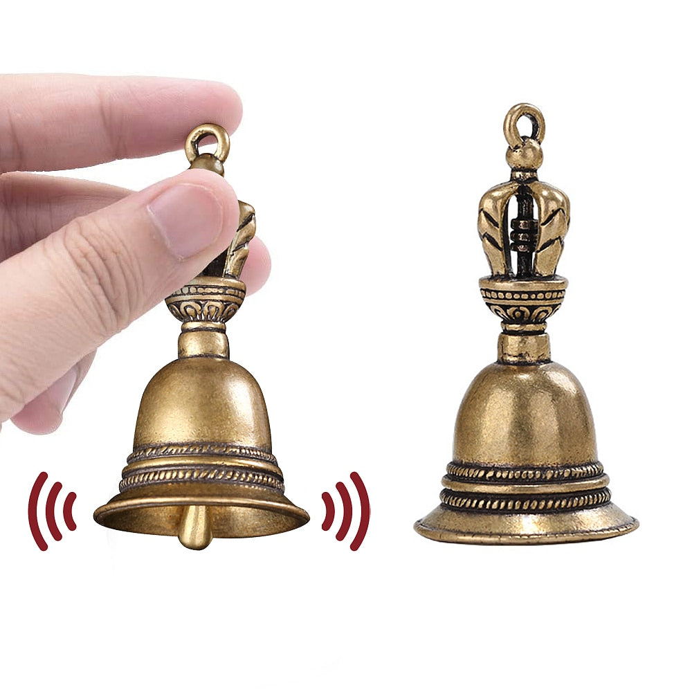 Brass Handicraft Bell Metal Call Bells Alarm Hand Held Service Call Bell Desktop Bell Tea Dinner Bell Bronze Christams Bell