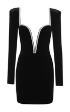 Load image into Gallery viewer, sealbeer A&amp;A Luxe Crystal Night Mini Bodycon Dress