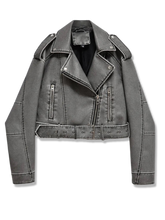 Load image into Gallery viewer, sealbeer A&amp;A Biker Baby Washed Jacket