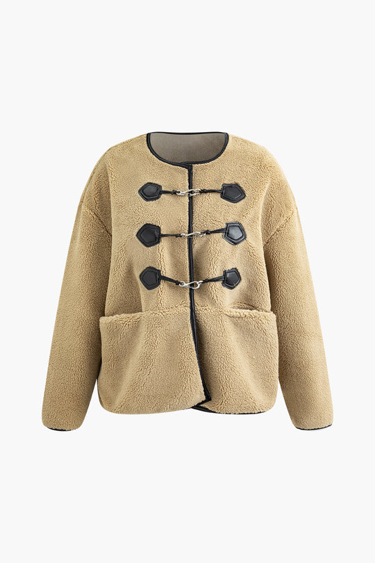 sealbeer A&A Wool Metal Buckle Single-Breasted Coat