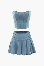 Load image into Gallery viewer, sealbeer A&amp;A Denim Strapless Skirt Two Piece Set