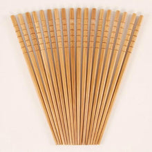 Load image into Gallery viewer, 5 Pairs Handmade Natural Bamboo Wood Chopsticks Healthy Chinese Carbonization Chop Sticks Reusable Sushi Food Stick Tableware