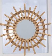 Load image into Gallery viewer, Rattan Innovative Art Decor Round Makeup Mirror Dressing Bathroom Wall Hanging Mirror Nordic Wall Hanging Makeup Mirror