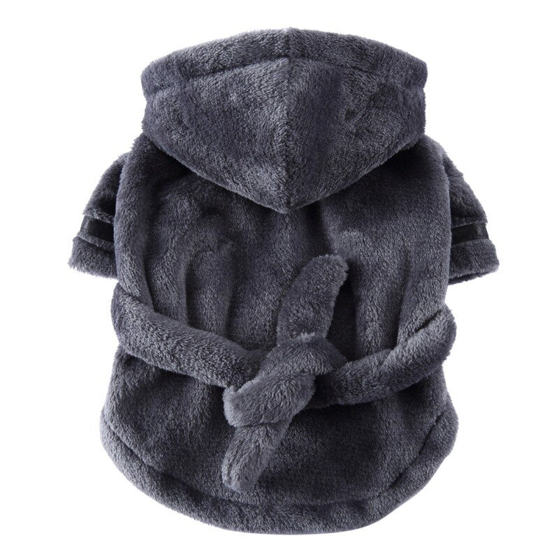 Pet Dog Towel Pajama with Hood Thickened Luxury Soft Cotton Hooded Bathrobe Quick Drying and Super Absorbent Dog Bath Towel