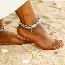 Load image into Gallery viewer, Huitan Beach Shell Anklets Bracelet for Women Bohemia Style Foot Leg Bead Chains Barefoot Sandals Ankle on the leg Girls Jewelry